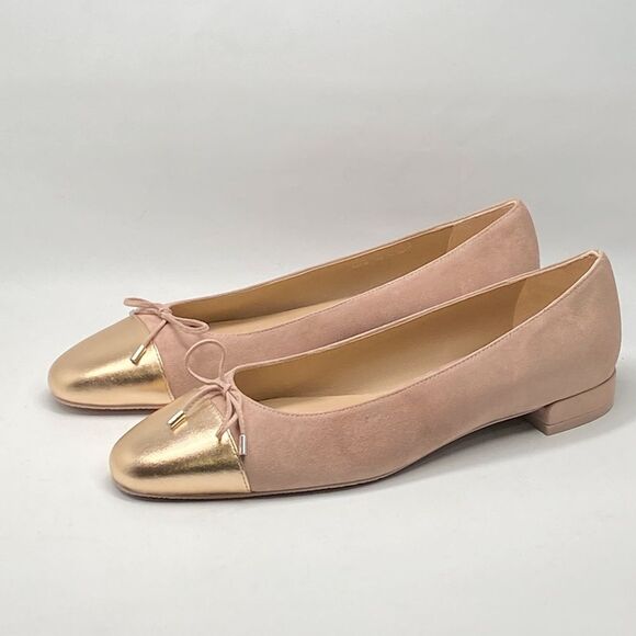 Stuart Weitzman Cap Toe Suede Ballet Flats size 9.5 - Picture 4 of 12